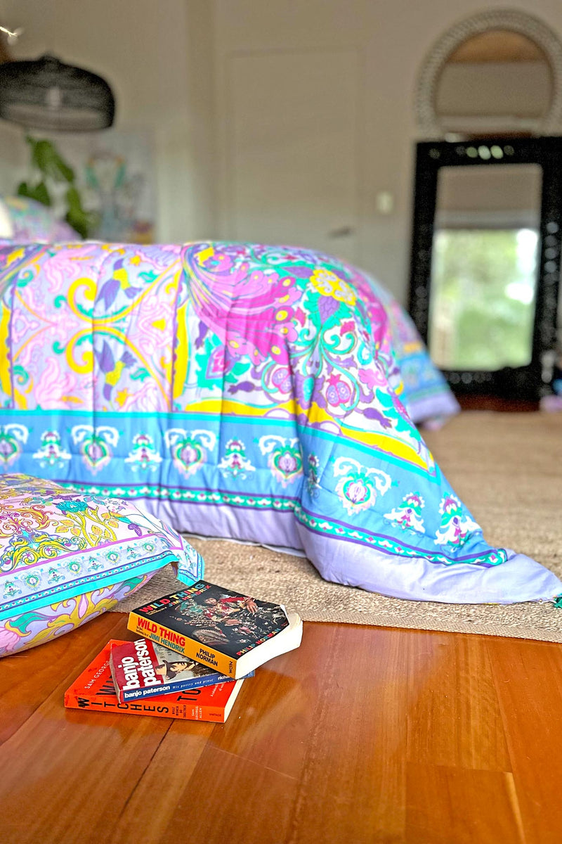 Quilt Cover - Peacock Palace in Pastel