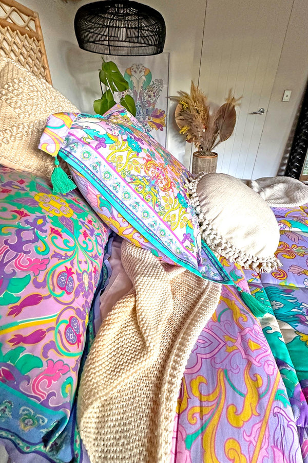 Quilt Cover - Peacock Palace in Pastel