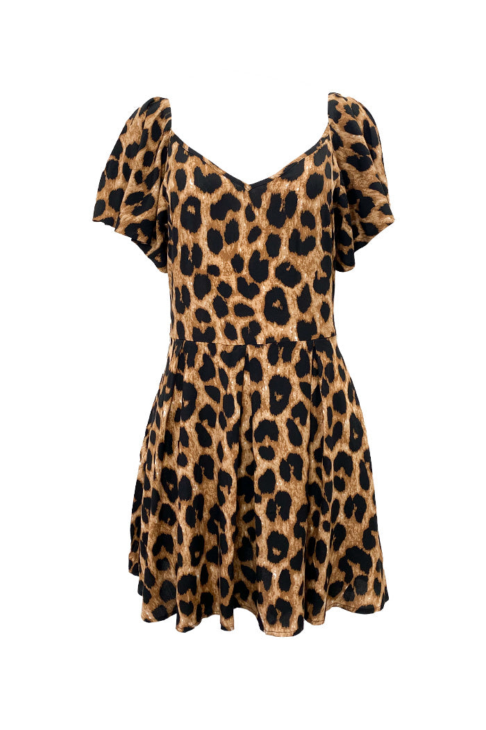 Annaliesa Dress - Leopard Shortish