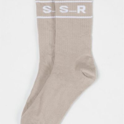 Stylerunner S_R Logo Sock Oat Milk