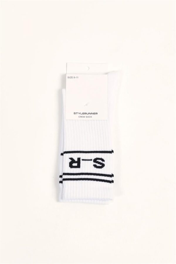 Stylerunner S_R Logo Sock Optic White