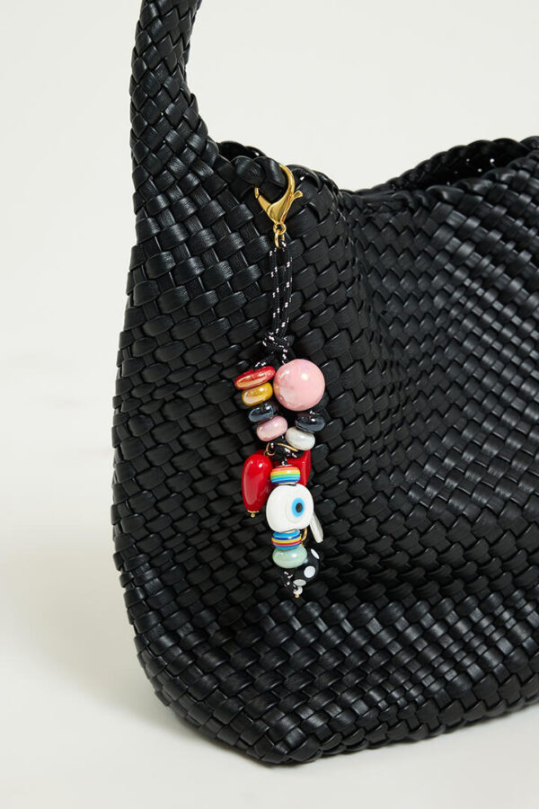 Timeless Pearly Keychain With Colorful Parts And Evil Eye Multi