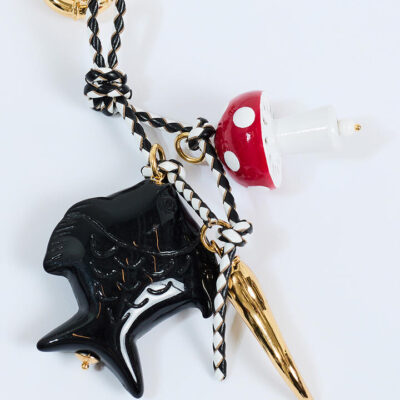 Timeless Pearly Keychain With Mushroom  Fish  Chilli Multi