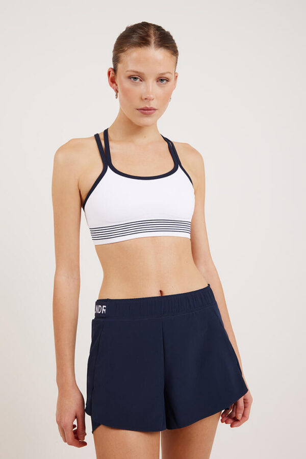 Lndr Blade Sports Bra White & Navy