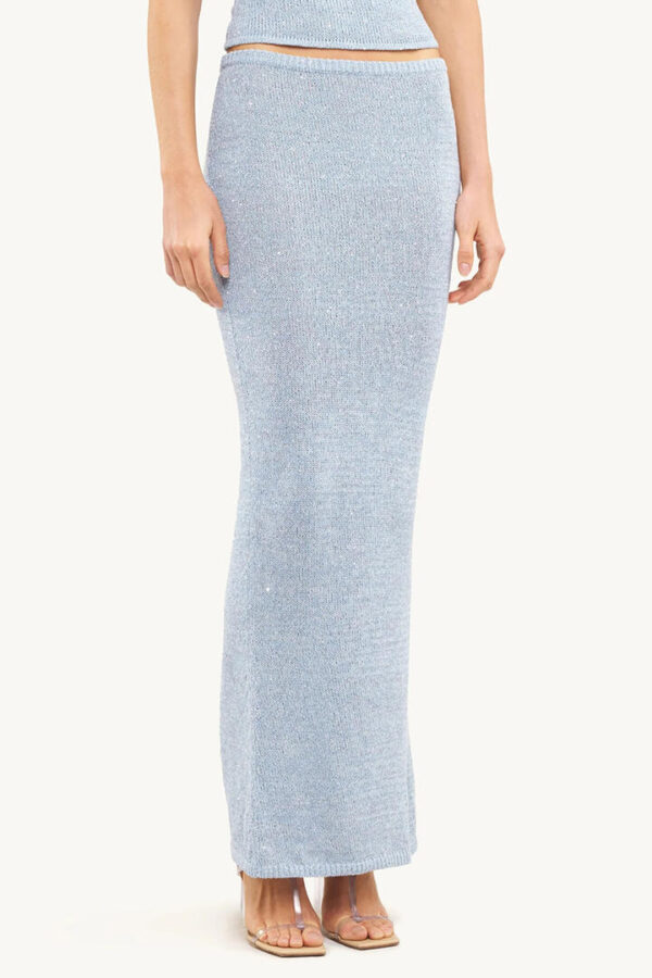 Asta Resort Carolina Skirt Sky Blue Sequin