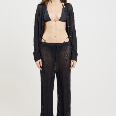 Asta Resort Delilah Crochet Pant Black