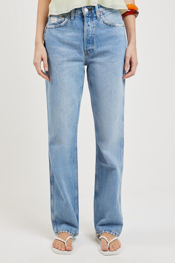 Re/Done 90s High Rise Loose Jeans Worn Blue