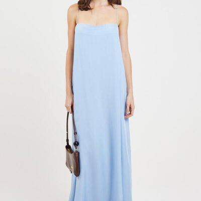 Bondi Born Capri Silk Chiffon Cami Dress Sky