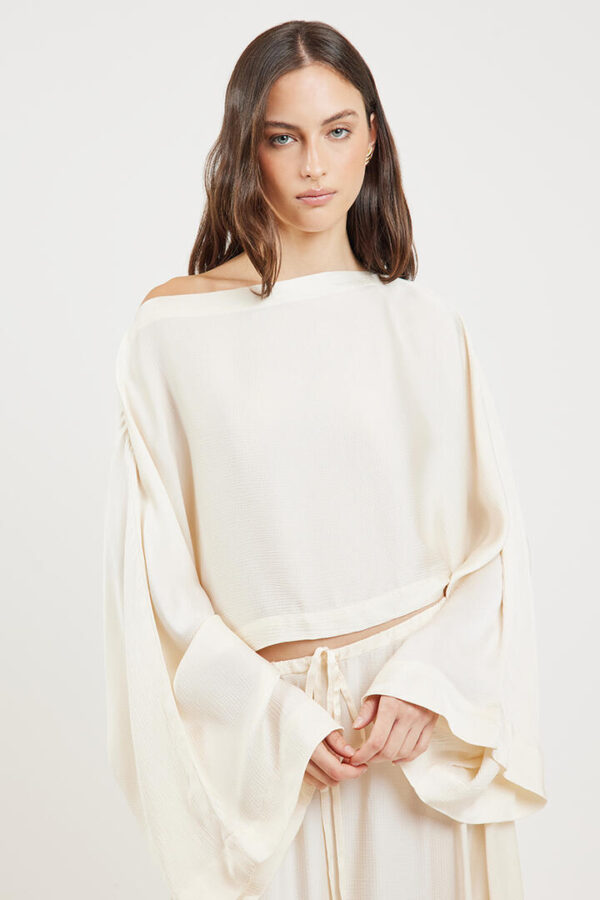 Bondi Born Ardea Kimono Top Pearl