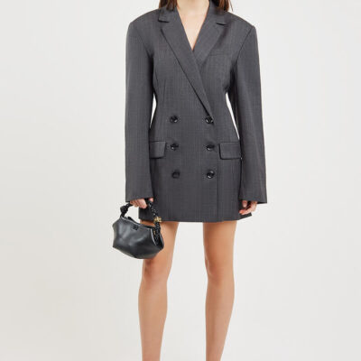Hansen & Gretel Callum Blazer Dress Charcoal Stripe